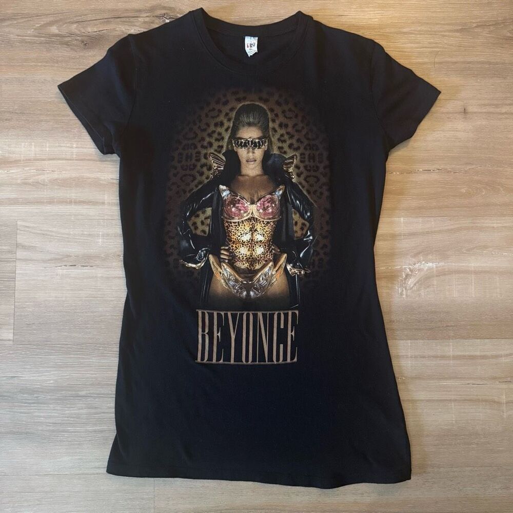 Beyonce I Am Tour T-Shirt Women's Fitted Size XXL Black Graphic Tee 2009 Merch